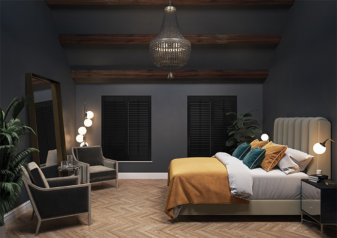 Bromley, Midnight Black - Full Height Twist&Fit Plantation Shutter - Image 10
